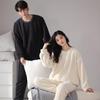 Luddig Långärmad Loungewear för Män och Matchande Par Topp och Byxor Rund Varm och Perfekt som en Julklapp för Höst och Vinter D.IIZOO