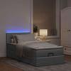VidaXL Lit ottoman avec matelas et LED gris clair 90x200 cm tissu 3312194