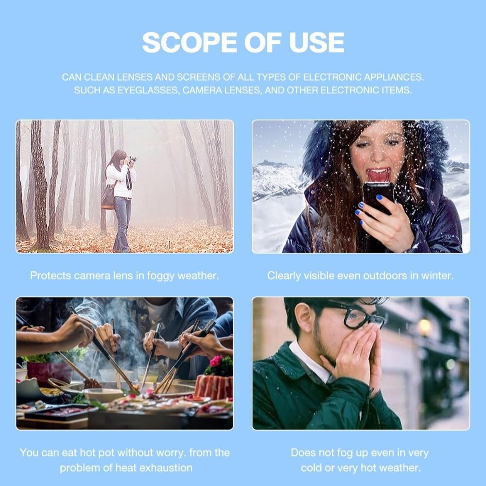 100Pcs/Box Disposable Glasses Cleaner Wet Wipe Anit-fog Anti-Fog Lens Wipes Glasses Anti Fog Wipe