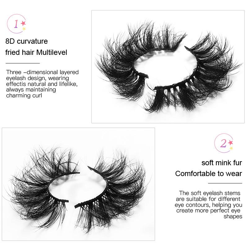 Symphony 5 Pairs Of Imitation Mink False Eyelashes, Fried Eyelashes, Multi-Layer Thick Three-Dimensional Colored Eyelashes