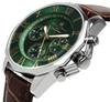 Salvatore Marra Green Chronograph 10 ATM Water for Business and Formal Wear Men's Wristwatch, Resistant,