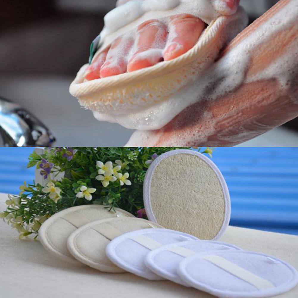 1 Pc Natural Loofah Bath Shower Sponge Body Scrubber Exfoliator Washing Pad