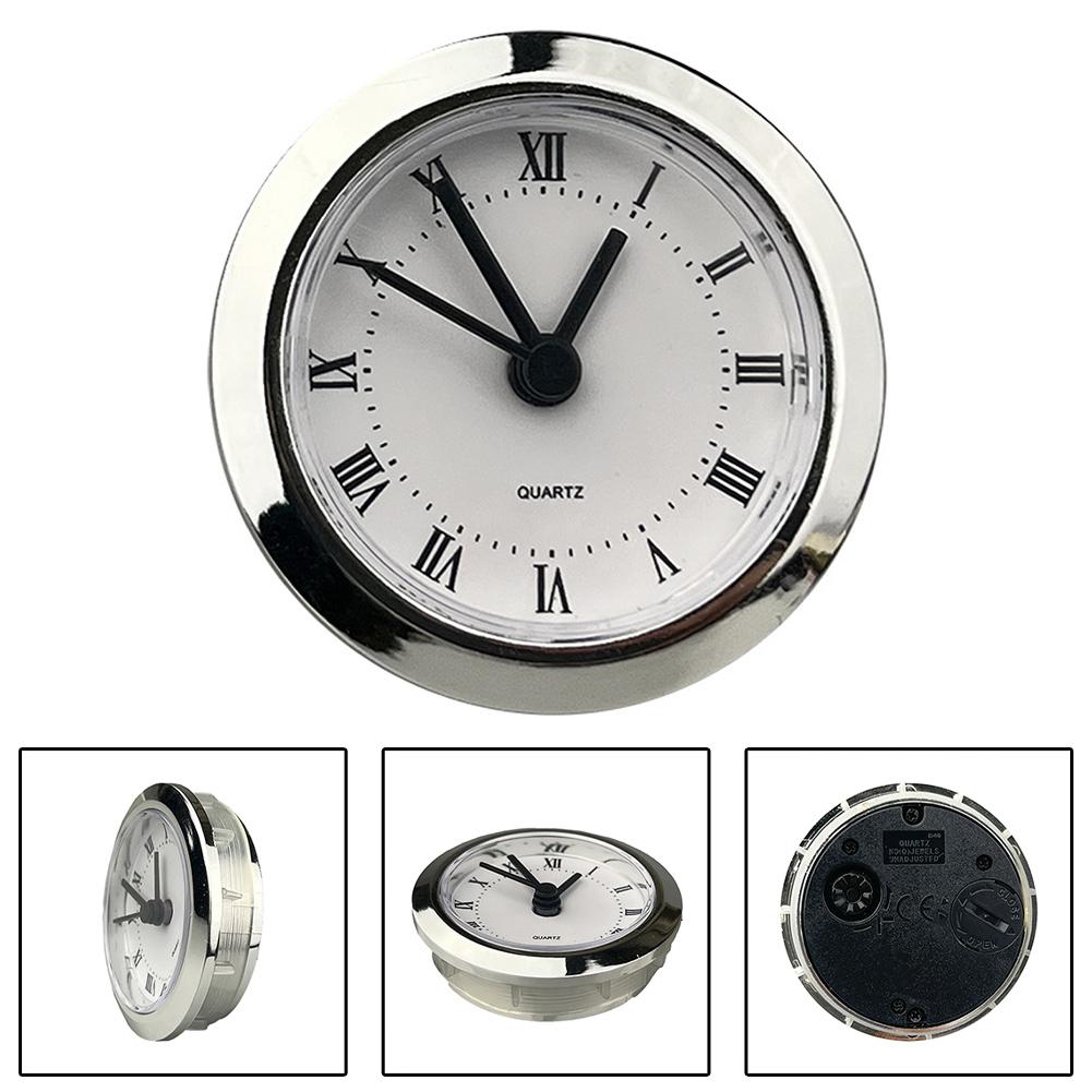 50MM Clock Insert Clock Movement Replacement Transparent Lens Gold Border High-Quality Movement Plastic And Metal