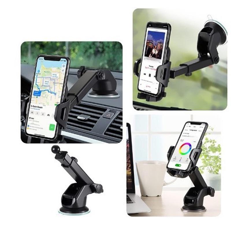 Telescopic Suction Cup Car Phone Mount with Navigation Function