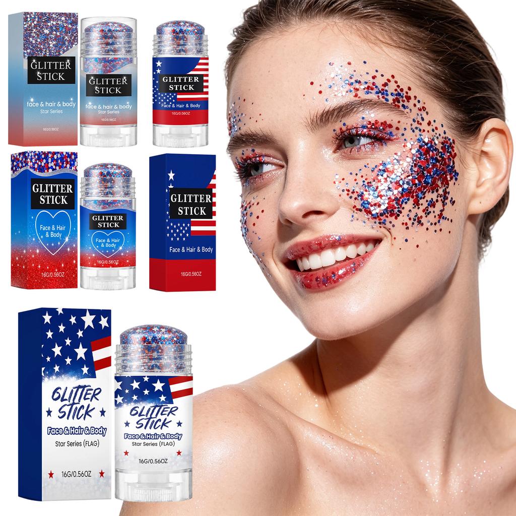Glitter Stick Body Glitter, Star Stick, 16g / 0.56 Oz, Easy Apply Cosmetic Glitter Makeup