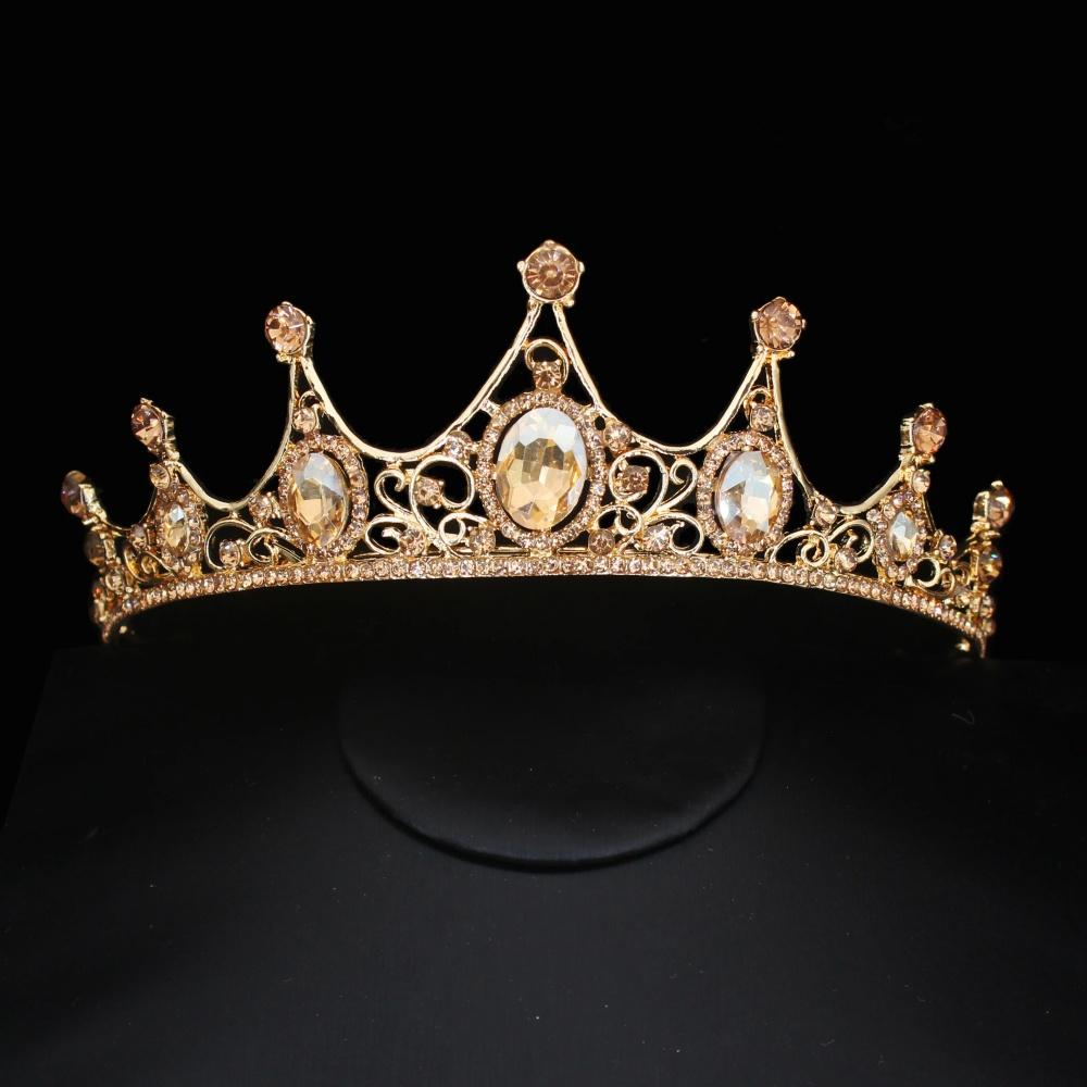 Luxury Shiny Crystal Tiara Headband Exquisite Rhinestone Bridal Crown Wedding Bride Headwear Women Girl Pageant Prom Birthday