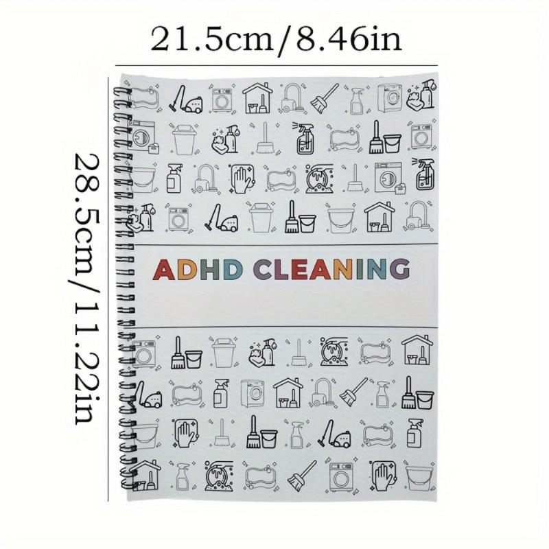

36-Page Attention Deficit Hyperactivity Cleaning Planner Board - A Comprehensive Daily, Weekly, Monthly and Annual Task Organizer for Home Maintenance 1pc