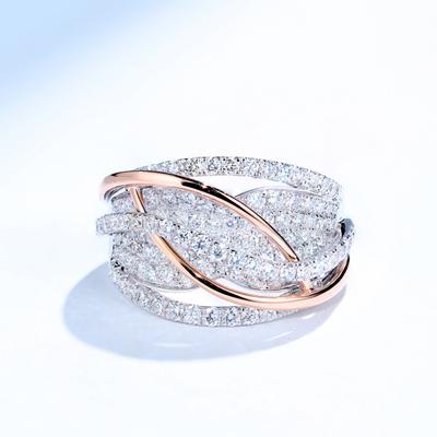 Tolle, gute Verarbeitung, individueller, romantischer Ehering mit Strasssteinen, Brautschmuck für Frauen