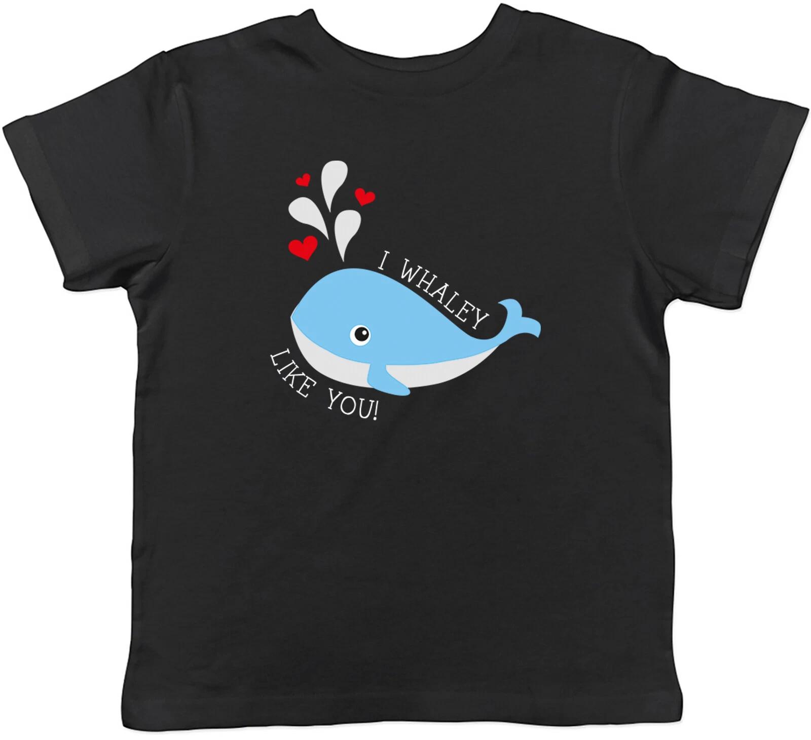 I Whaley Like You Kids T-Shirt Funny Whale Valentines Day Childrens Boys Girls 110