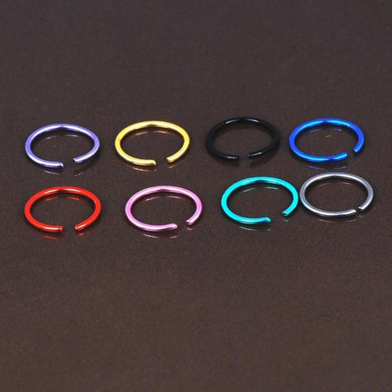 40 pezzi/scatola punk uomo donna cerchio di apertura anello al naso regalo gioielli piercing per il corpo