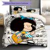 Mafalda's World  Pattern Bedding Quilt Set  Home Decoration  Gift (1 * Duvet Cover + 2 * Pillowcase  Without Core)