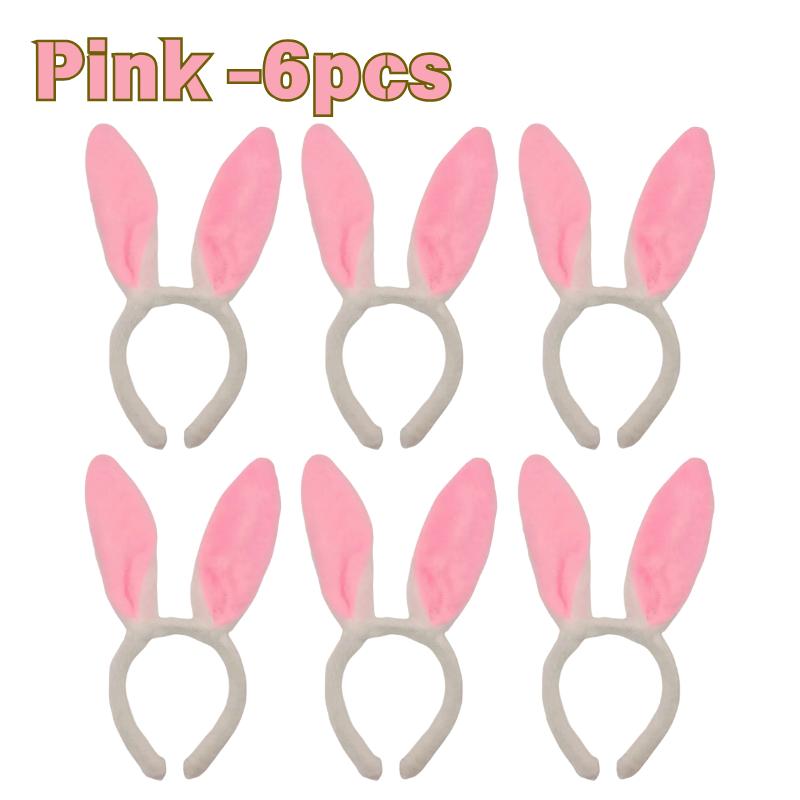 Plush Rabbit Ear Hair Hoop Bunny Ears Headband for Theme Party Stage Performance Easter Cosplay Costume Accessory Hoop Hair