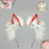Handmade Fluffy Fox Wolf Ear Headband Cosplay Anime Lolita Kawaii Costume Accessory In Pastel Colors