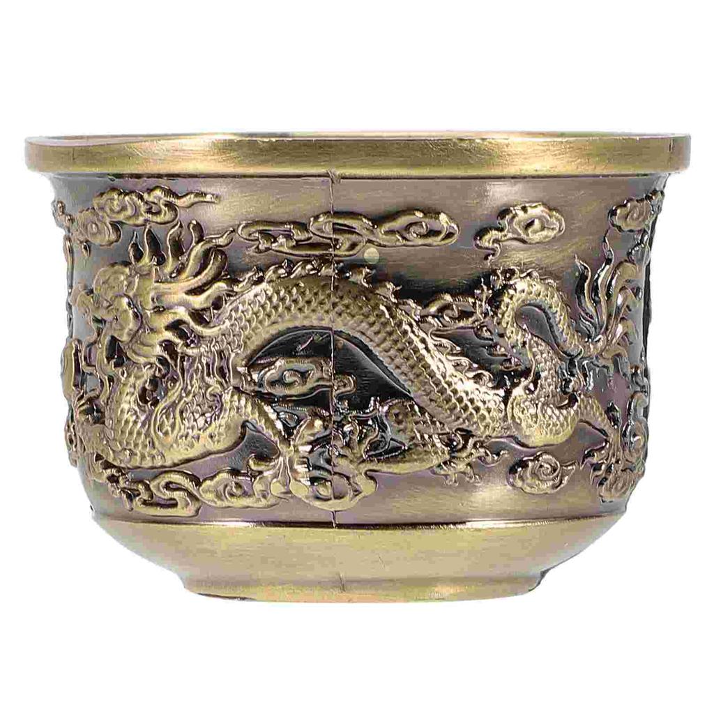 Portable Dragon Pattern Teacup Vintage Tea Cup Retro Teacup Chinese Style Home Decor Kitchen Drinkware Glass Dining Bar