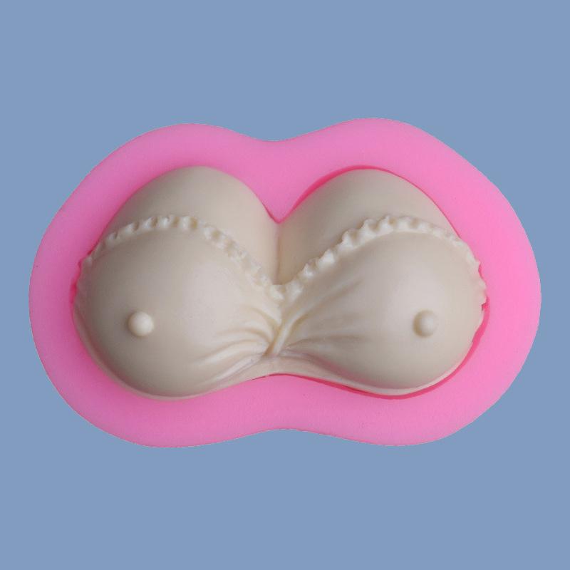 

Форми для сексуального бюстгальтера Силіконова форма Помадка Прикраса торта Свічка Форма для шоколадного мила 3D Інструменти для кондитерських виробів Форми для цукрових виробів 1pcs