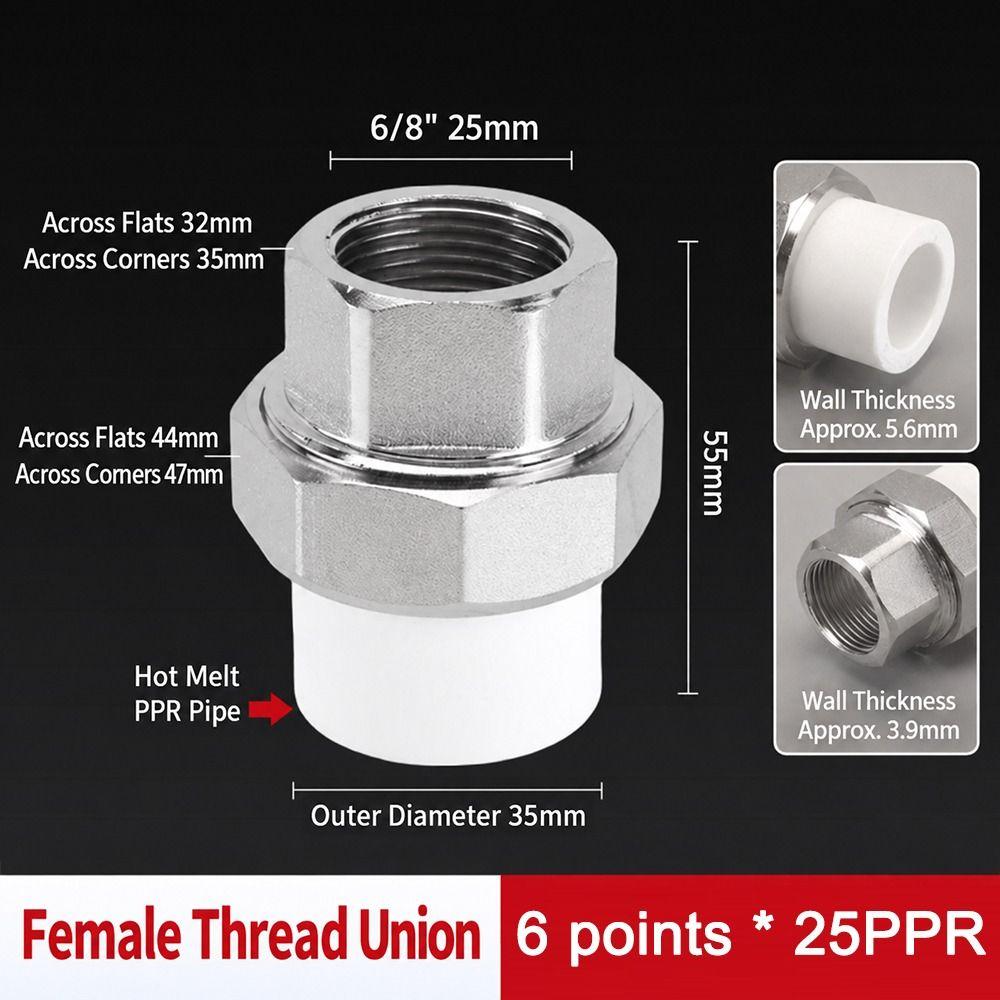 Female Thread PPR Pipe Connector Male Thread Plumbing Pipe Joint  Water Supply System