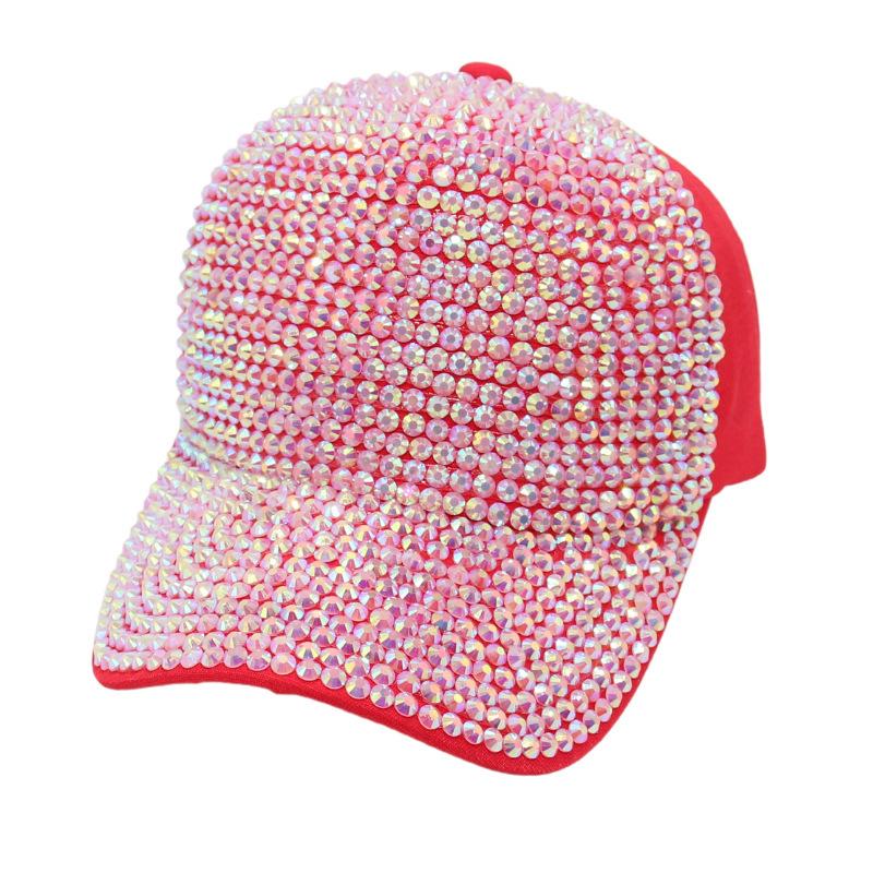 Flash Diamond Cap Trendy Foreign Baseball Cap Personalized Sun Hat Hot Diamond Women'S Light Board Hat Wind