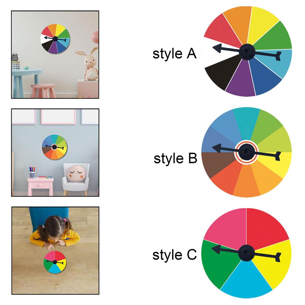 Wall Mount Prize Turntable Reusable Erasable Compact Hanging Portable Spinning Prize Wheels for Party Pub Teaching Activity