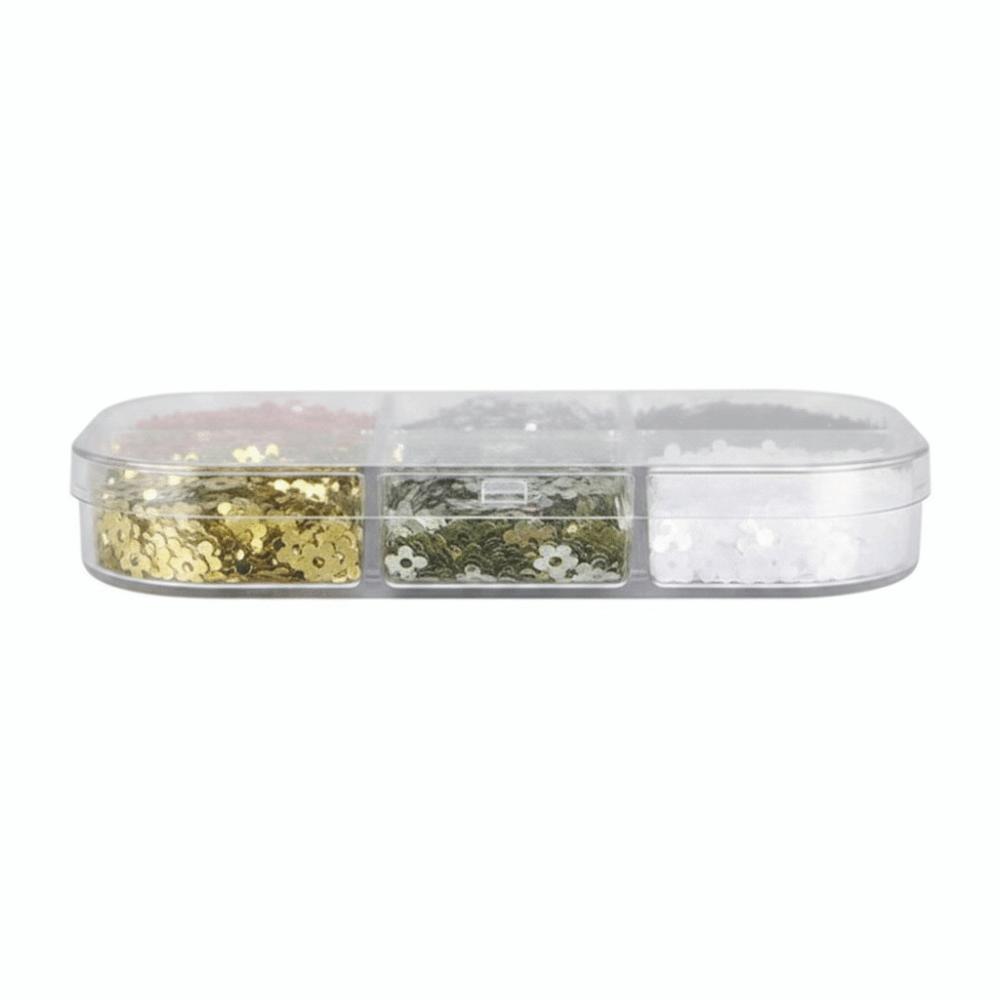3D Five-petaled Flower Nail Sequins DIY Manicure Floral Nails Accessories  for Women Girls