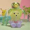 Bear Water Bottle 23 Oz Cute Water Bottle with Straw and Adjustable Strap Leakproof Lightweight BPA Free for Outdoor Portability