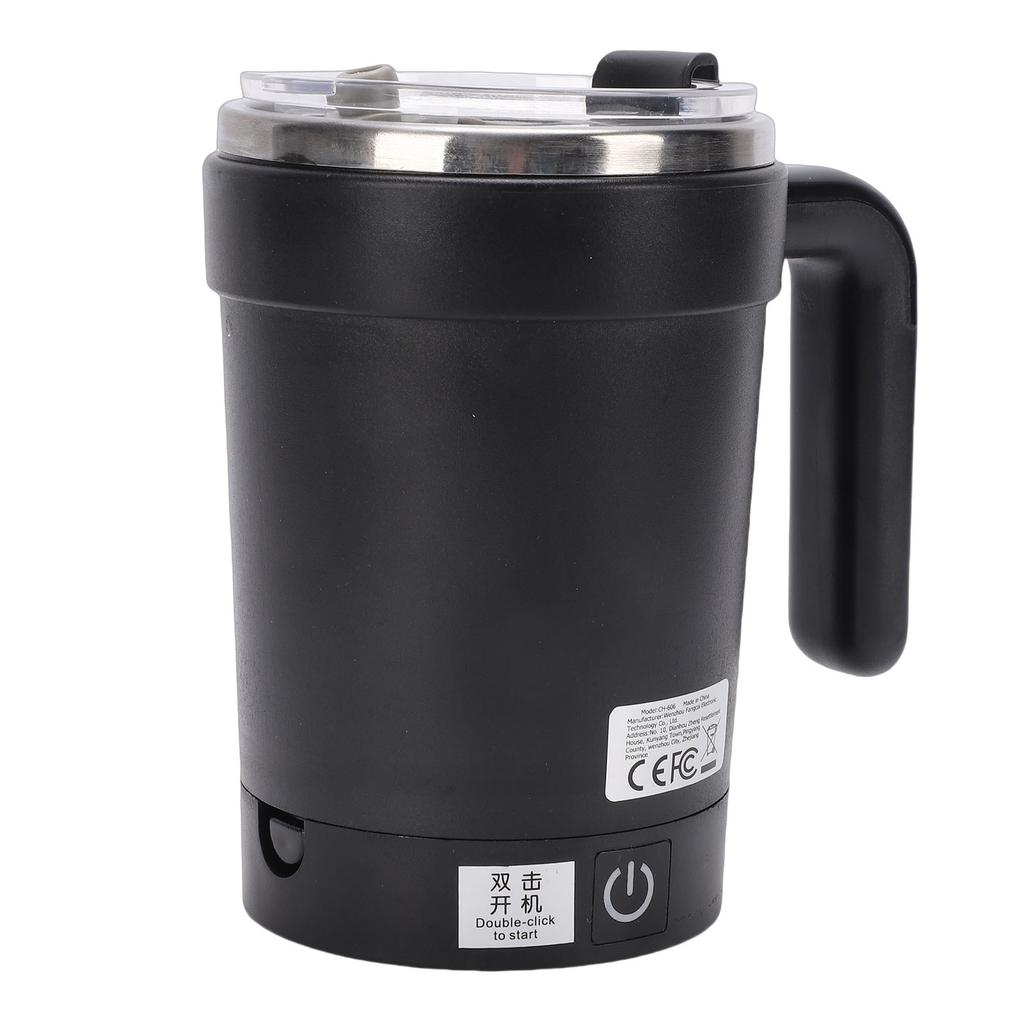 Self Stirring Mug Stainless Steel Automatic Magnetic Coffee Mug USB Rechargeable 380ML Capacity with Straw