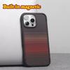 Luxury Built In Magnetic Ultra Slim Carbon Fiber Full Case For IPhone 17 16 Pro Max Retro Skin Feel Shockproof Protective Cover