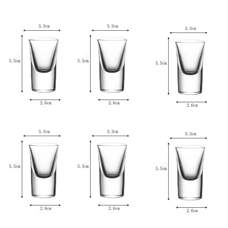 

6 шт. Стеклянные бокалы для вина двух размеров Маленькие подарки на праздники Маленькие бокалы для вина для посиделок Маленькие подарки Рождественский подарок 6pcs