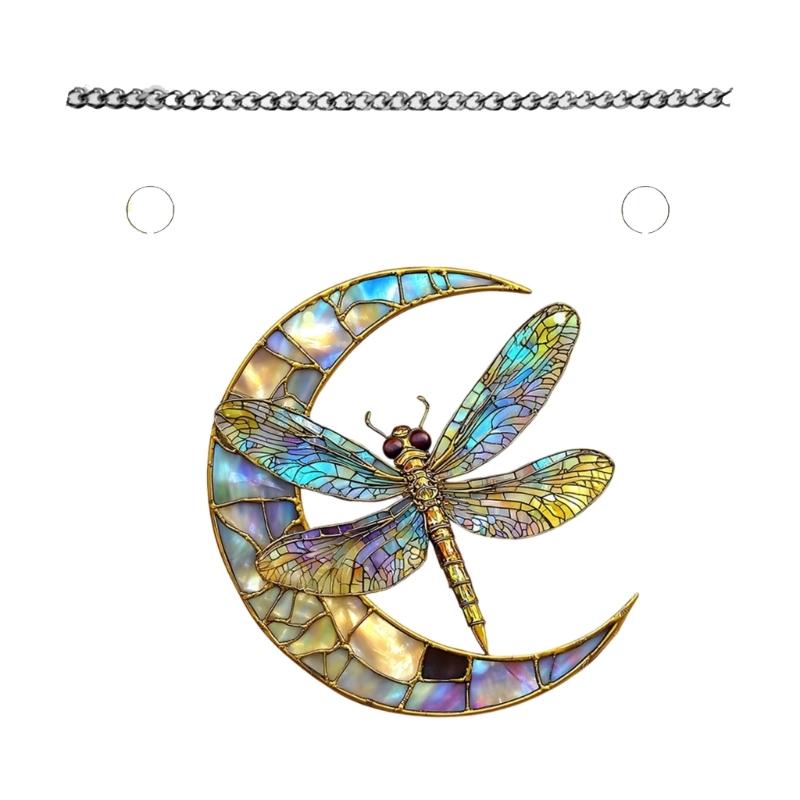 

Light Refracting Colorful Butterfly Dragonflies Suncatchers Hanging Ornament With Shatters Resistant Acrylic Design