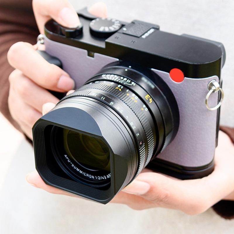 Aluminum Alloy Camera Lens Hood for Q343 AntiReflection Square Photography Equipment