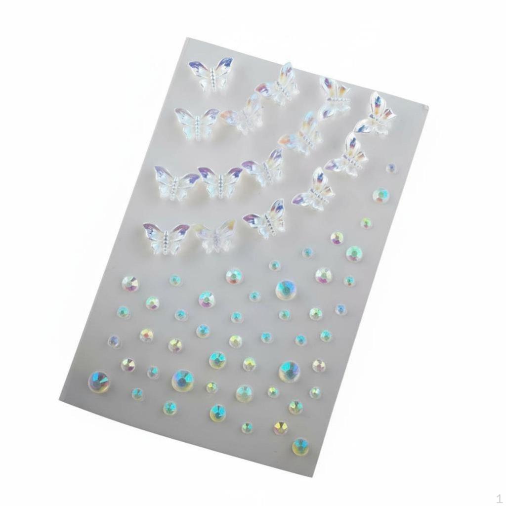 Face Crystal Stickers for Girls, Acrylic Decals, Kids DIY Makeup, Disguise