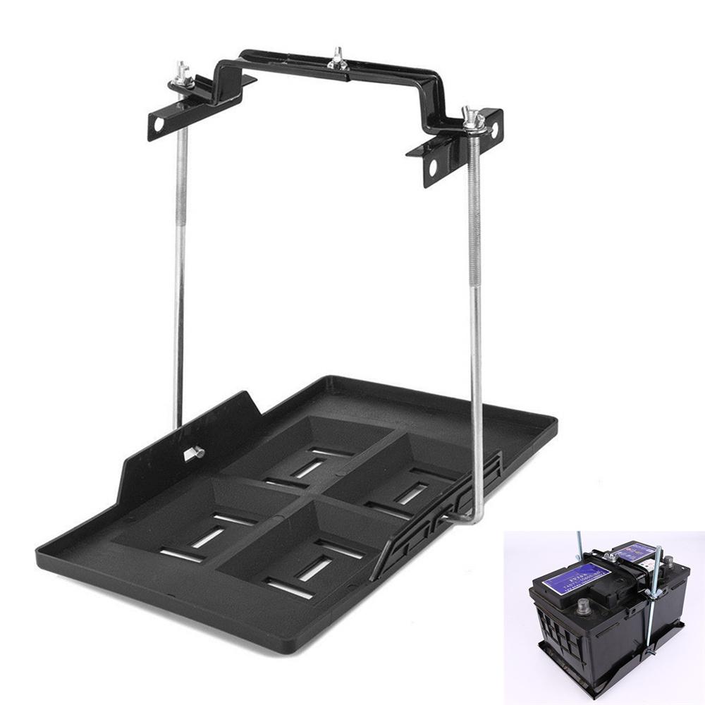 Tavă baterie auto + Kit suport clemă de fixare reglabilă tijă filetată 23cm