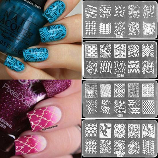 Nail art Stamping Platte Vorlage Stamper Schaber Maniküre Schönheit DIY Tools Set