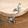 Vnox Stainless Steel Moon Hoops Earrings for Men Women, Retro Dangle Charm Earrings with Resin Stone, Fashion Unisex Jewelry