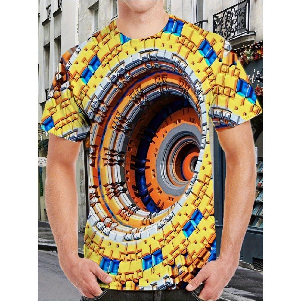 New Men's 3D Cartoon Duck Print T-Shirt Soft Stretch Polyester Fabric Soft Stretch Polyester Fabric For Men Casual Summer Top