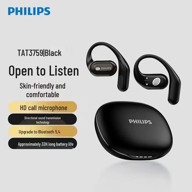 Philips TAT3759 Open-Ear Bluetooth Sports Headphones