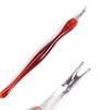 Sharp V-Shaped Cuticle Fork and Dead Skin Pusher Tool Set