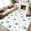 St Patricks Day Rainbow Rug Irish Green Clover Shamrock Print Decor Carpet Soft Non-Slip Floor Mat for Living Room Holiday Party