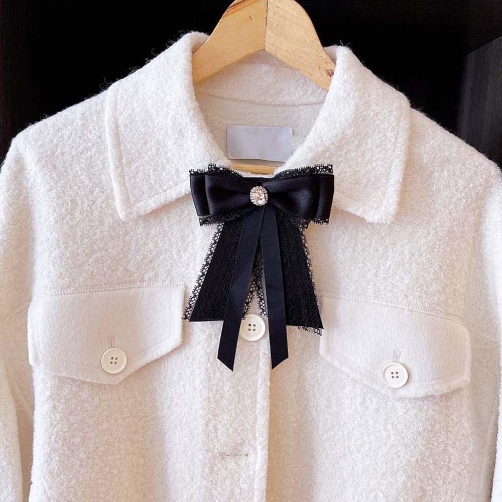 Tassels Pearls Tie Rhinestone Decoration Shirt Tie Hand-beaded Lace Necktie JK Uniform Decoration