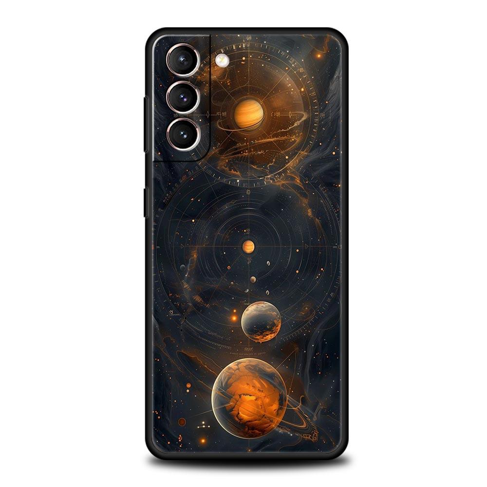 Earth Stars Space Phone Case For Samsung Galaxy S24 S23 S22 S20 Ultra S21 FE 5G S10 S9 Plus S10E S8 Soft Silicone Cover