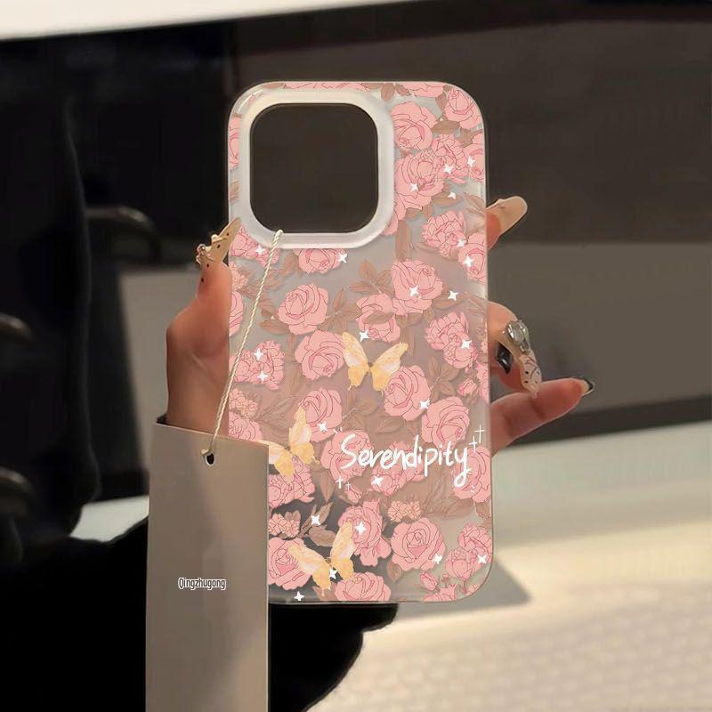 

Pink Floral Phone Case for iPhone 16 Pro Max, 15, 14, 13, 12, 11 13 розовый/цветочный