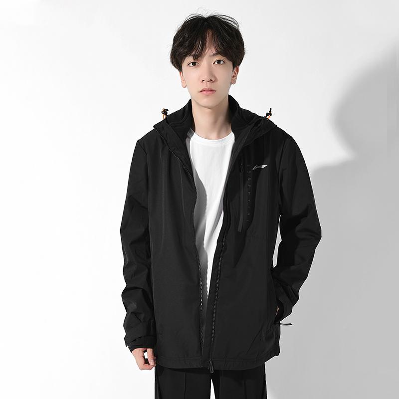 Li Ning Sports Fashion Series Brand Logo Casual Windproof Waterproof Detachable Two-Piece Hooded Three-In-One Windbreaker Unisex Outerwear YWBT041-1