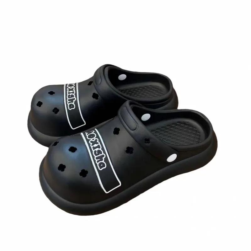 New Summer Women's Slippers 2024 Fashion Baotou EVA Women's Slippers Solid Color Hollow Daily Style Two-Wear Women's Slippers