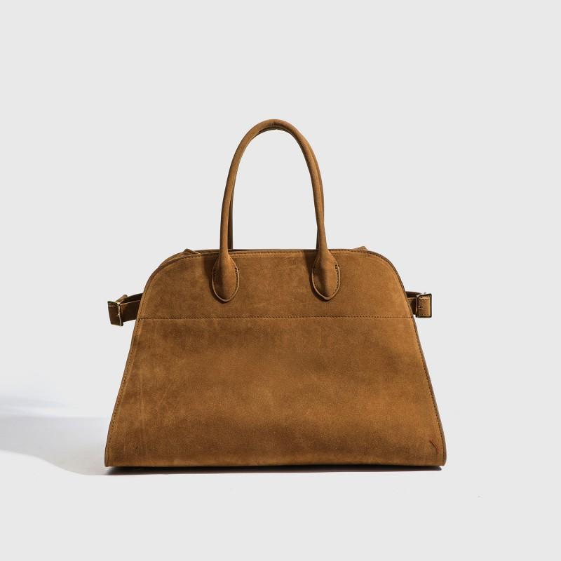 

Matte Leather Bag 2025 New Style Trendy Large-capacity Tote Genuine All-matching Commuting One-shoulder Handbag коричневий