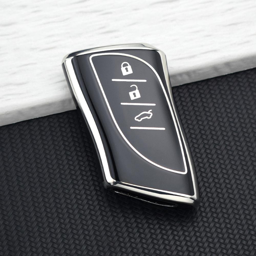 

3/4 Buttons TPU Car Remote Key Case Cover for Lexus NX ES RX UX RC LX GX IS LS 200 250h 300h 350h 450h 260h Key Fob Bag Keychain