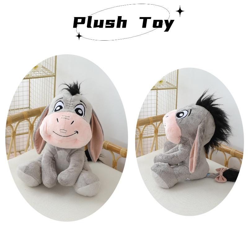 Cute Grey Plush Donkey Toy For Kids Soft And Cuddly Stuffed Animal Doll, Perfect Gift For Children