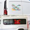 Palm Tree And Beach Camping Wall Sticker For Camper Van SUV Motorhome Decoration Caravan RV Decor Decal Auto Tuning Accessories