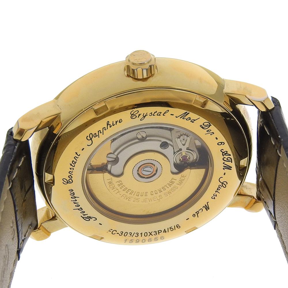 FREDERIQUE CONSTANT Date Watches FC-303/31X3P4/5/6 Back schedule SilverDial Plated Gold/Embossed Leather Mechanical Automatic mens Used