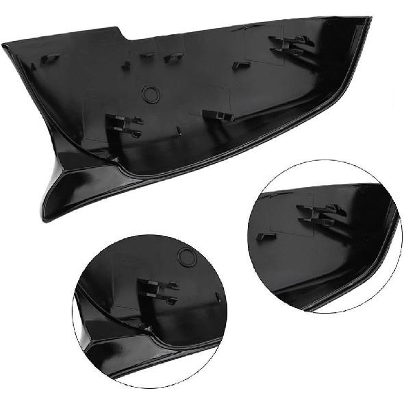 GSRECY Door Side Wing Rearview Mirror Cover Cap Compatible with BMW F20 F21 F87 M2 F23 F30 F36 X1 E84 Gloss Black - M4 Style (Pack of 2)