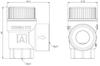 MS Safety Valve 1/2 Inch X 3/4 Inch 2 Bar for Central Heating Installations
