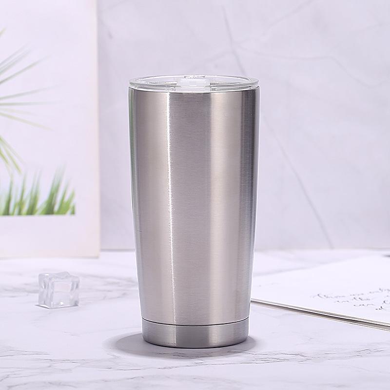 20oz Outdoor 304 Stainless Steel Beer Tumbler for Cars, Without Straw